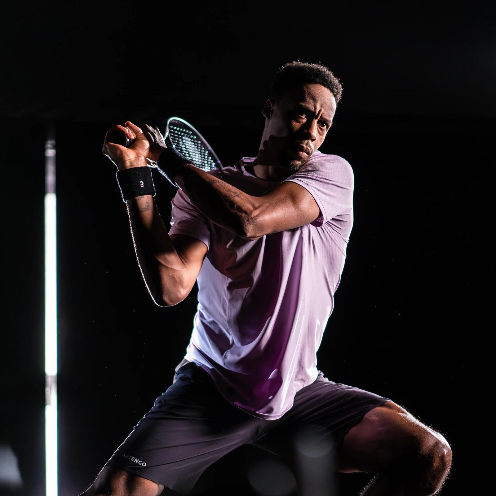Athlete preparing for training